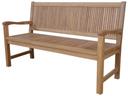 Chester 3-Seater Teak Outdoor Bench in Natural