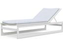 Cozumel Aluminum Chaise Lounge with Birch Rope and Arctic Cushion