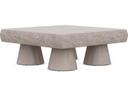 Pensacola Square Coffee Table with GFRC Concrete Top in Oat