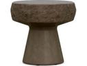 Pensacola 20-Inch Round Concrete End Table in Umber