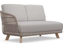 Sicily Left Arm Facing Aluminum Sofa with Desert Cushion