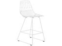 Lucy Galvanized Iron Counter Stool in White