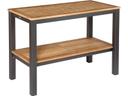 Aura Serving Table Teak Top Graphite Aluminum