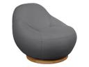 Gem Grey AirTouch Lounge Chair with Teak Swivel