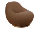 Cane-line Gem Umber Brown Rise Lounge Chair with Teak Swivel