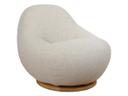Gem Lounge Chair with Teak Swivel Base in Desert Sand