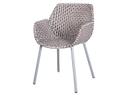 Cane-line Vibe Galvanized Steel Dining Side Chair with Multi-Color Weave