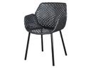 Cane Line Vibe Dining Armchair with Black Graphite Weave