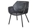 Cane-line Vibe Lounge Chair with Cane-line Weave in Black Graphite
