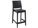 Maya Black Resin Counter Stool