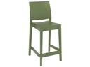 Maya Olive Green Resin Counter Stool