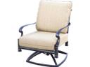 Santa Barbara Cast Aluminum Swivel Rocker Club Chair with Sesame Cushion