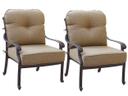 Santa Monica Cast Aluminum Club Chair with Cushions Set of 2