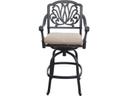 Elisabeth Cast Aluminum Antique Bronze Swivel Bar Stool Set of 4