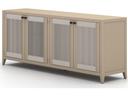 Solano Washed Brown Teak Grey Rope Sideboard