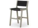 Solano Weathered Grey Teak Dark Grey Rope Counter Stool