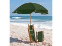 Emerald Coast 6.5 Foot Hexagon Manual Lift Ash Wood Patio Umbrella