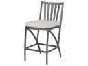 Amari Aluminum Carbon Stationary Patio Counter Stool - No Cushion