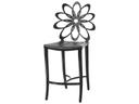 Lotus Cast Aluminum Outdoor Patio Counter Stool - in Ruby