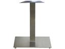 Gamma Steel Square Dining Height Table Base in Silver Gray