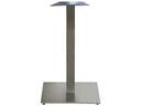 Gamma Steel Silver Gray Square Bar Height Table Base