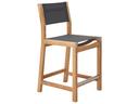 Pearl Wood Black Teak Sling Counter Stool