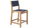 Pearl Wood Blue Teak Sling Counter Stool