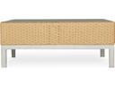 Elements 30-Inch Square Lloyd Loom Wicker End Table with Glass Top