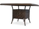 Haven 47-Inch Square Outdoor Dining Table with Umbrella Hole in Tobacco