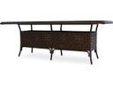 Haven 84-Inch Rectangular Wicker Dining Table with Umbrella Hole
