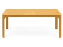 Net 100 Rectangular Fiberglass Resin Coffee Table in Senape