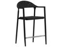 Ballina Aluminum Rope Counter Stool with Arms in Charcoal
