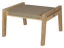 Admiral Teak Outdoor Ottoman with Synthetic Rope