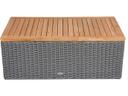 Boca Wicker Rectangular Teak Coffee Table with Storage