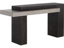 Herriot Rectangular Concrete Console Table in Dark Brown