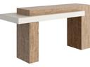Herriot Concrete Rectangular Console Table in Light Brown