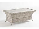 Mayfair Rectangular Wicker Coffee Table with Poly Top in Pebble