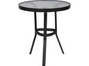 Cast Aluminum Round Glass Top Gathering Table