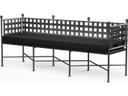 Provence Wrought Iron Cushion Bench in Century Pewter