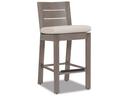 Laguna Aluminum Bar Stool with Sunbrella Canvas Flax