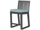 Redondo Aluminum Bar Stool with Sunbrella Cushion in Slate
