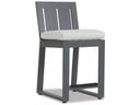Redondo Aluminum Bar Stool with Cast Silver Sunbrella