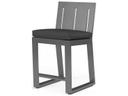 Redondo Slate Aluminum Bar Stool with Spectrum Carbon Sunbrella Cushion
