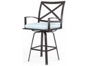La Jolla Aluminum Cushion Swivel Counter Stool in Espresso