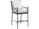 Tommy Bahama Pavlova Aluminum Bar Stool with Cushion Set in Graphite