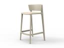 Africa Ecru Matte Resin Counter Stool Set of 4
