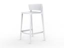 Africa White Matte Resin Counter Stool Set of 4