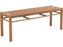 Iska Natural Faux Wood Aluminum Outdoor Bench