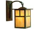 Mission 1 - Light Glass Outdoor Wall Light