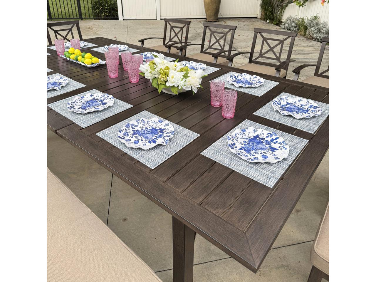 Darlee Outdoor Living Atlantis 11-Piece Walnut Aluminum Extension